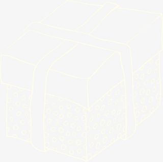 黄色线条礼物免抠