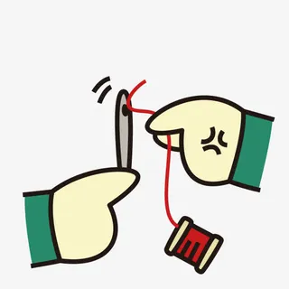 卡通穿针线免抠