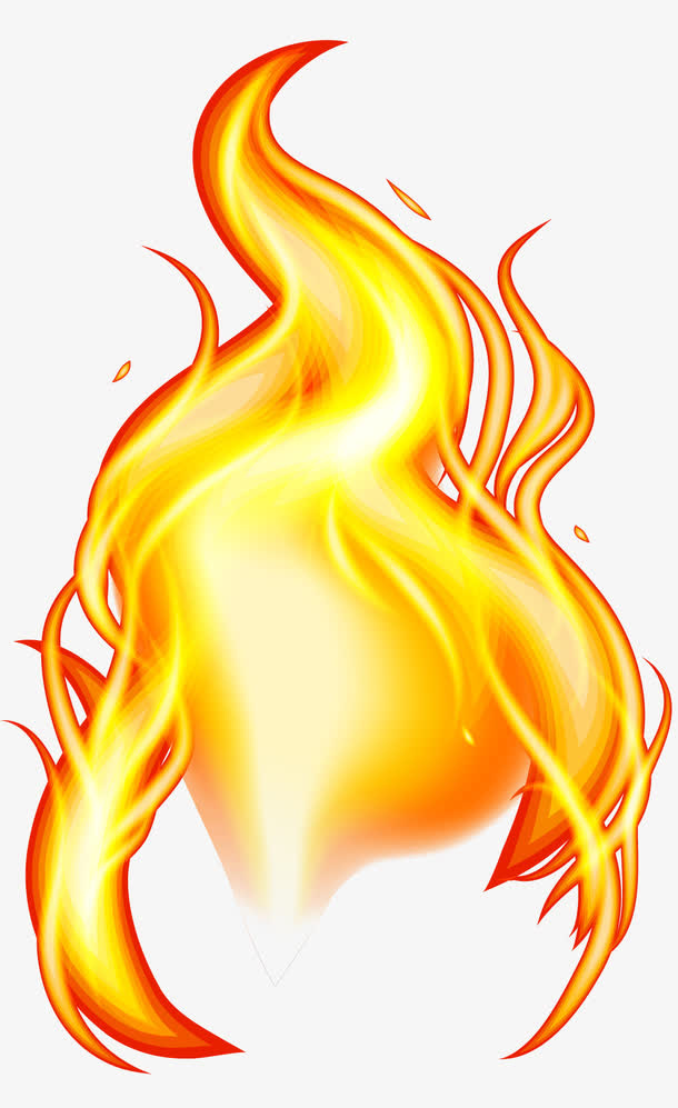 黄色火焰效果元素免抠