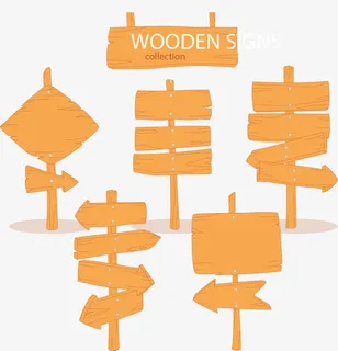 矢量手绘路标免抠