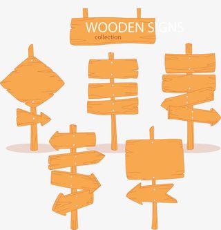 矢量手绘路标免抠