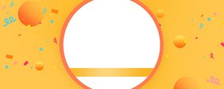 黄色渐变圆圈圆点飞溅热闹气氛元素背景图高清