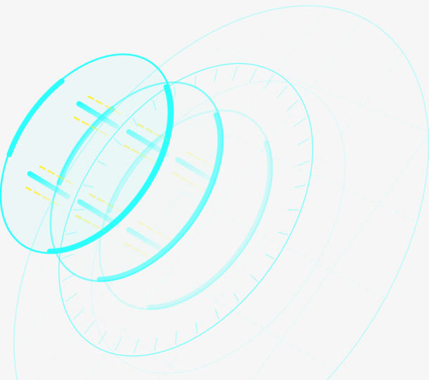 动感蓝色光圈免抠