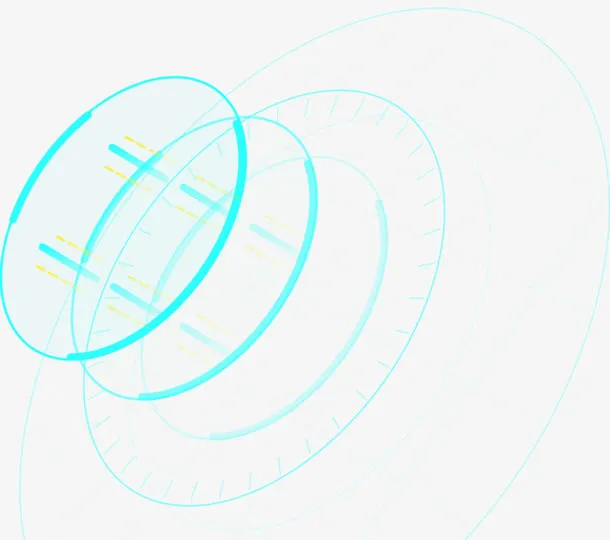 动感蓝色光圈免抠