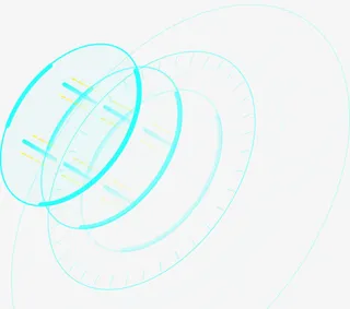 动感蓝色光圈免抠