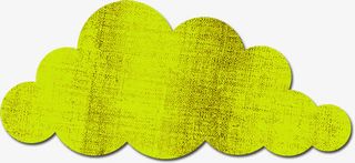 春天绿色纹理白云免抠