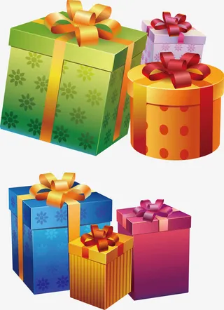 矢量创意设计元宵节礼物盒子图免抠