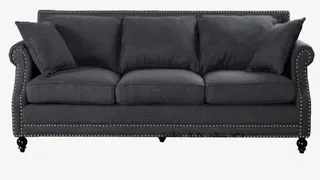 黑色多人法式沙发免抠