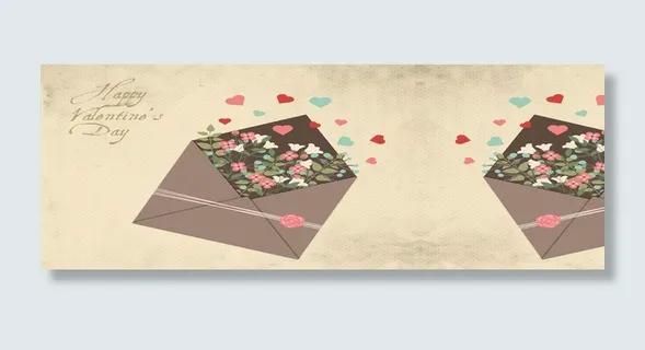 鲜花信封背景高清