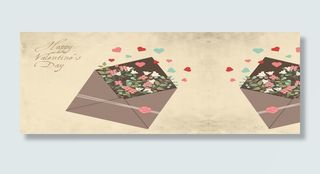 鲜花信封背景高清