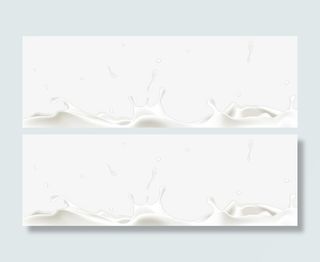 牛奶白色水花免抠