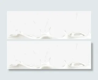 牛奶白色水花免抠