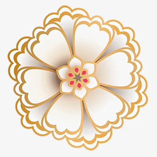 白色唯美装饰花卉设计图免抠