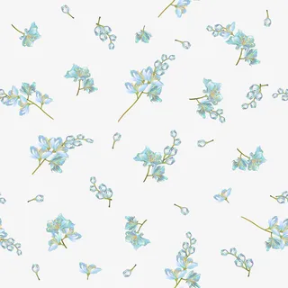 春天蓝色花朵背景