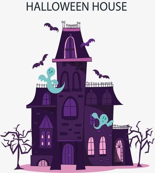 万圣节城堡免抠