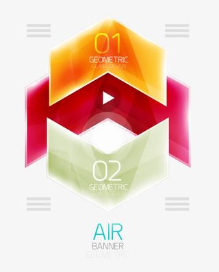 创意彩色箭头设计矢量素材免抠