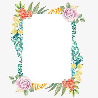 卡通手绘美丽的花边免抠