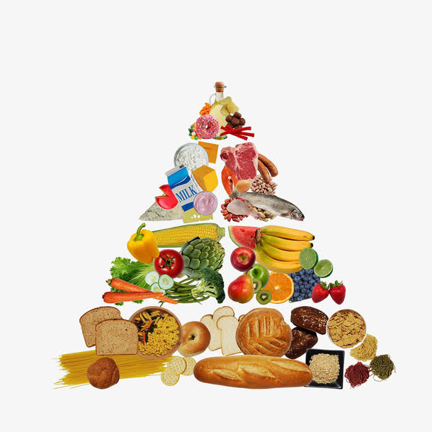 健康科学膳食金字塔免抠
