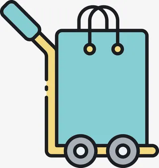 简约购物车设计图标免抠