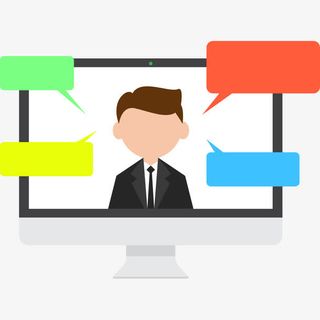 电脑男人话框免抠