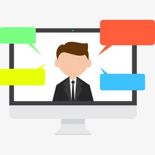 电脑男人话框免抠