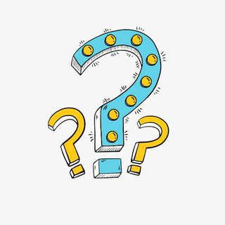 问号卡通创意图免抠