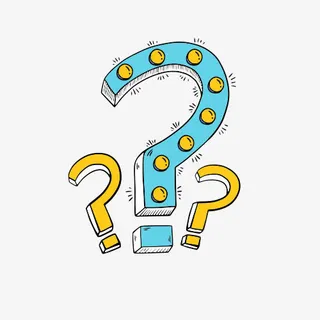 问号卡通创意图免抠