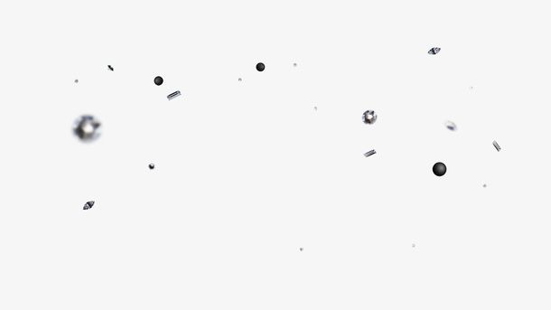 灰色简约钻石碎片漂浮素材免抠