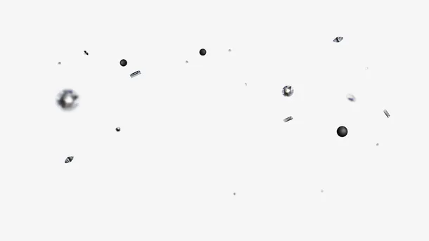 灰色简约钻石碎片漂浮素材免抠