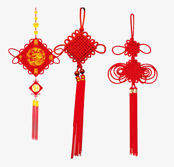 红色中国结免抠