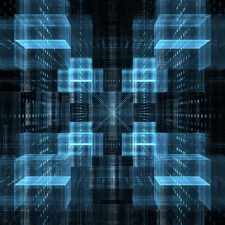 立体方块科技背景