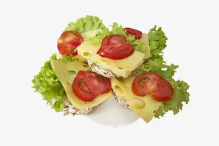 美味番茄生菜套餐免抠