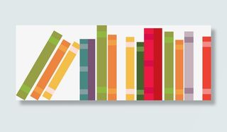 多彩卡通扁平书堆免抠