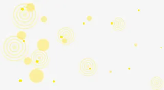 黄色圆点圆圈素材免抠