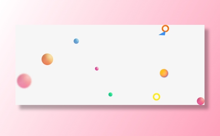 漂浮彩色小球元素免抠