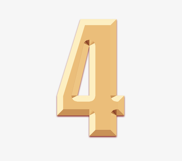 金属数字 倒计时 04免抠