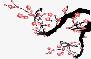 梅花图片素材水墨免抠