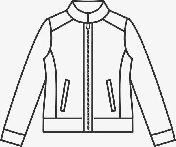 卡通拉链外套矢量图免抠