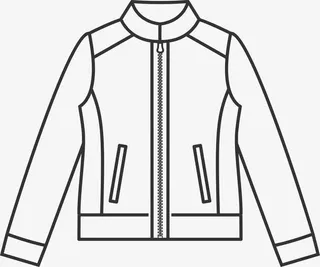 卡通拉链外套矢量图免抠