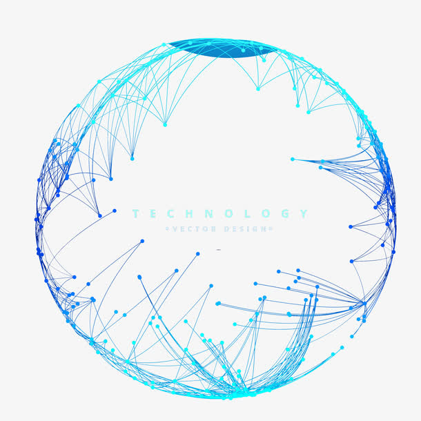 蓝色创意球状科技背景矢量素材