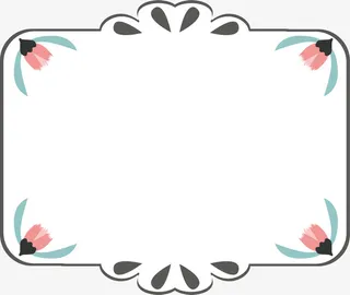 绿色春季花朵框架免抠