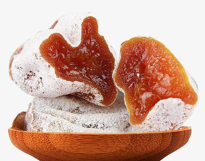 木盘上的柿子饼免抠