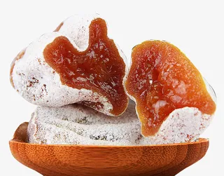 木盘上的柿子饼免抠