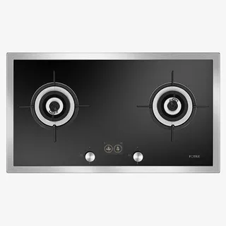 实物黑色银边方太燃气灶免抠免抠