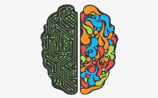 扁平化创意大脑免抠