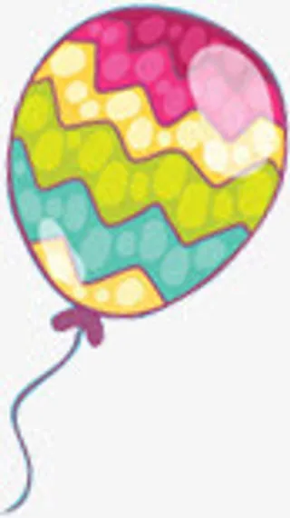 卡通多彩气球装饰免抠