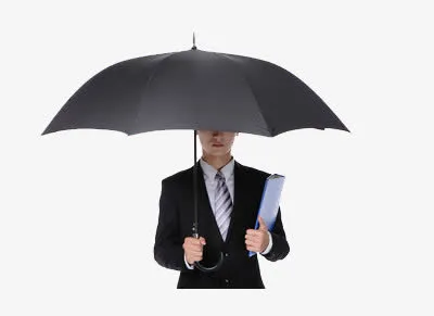 一商务男子撑着雨伞免抠