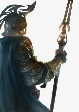 英雄背影拿枪铠甲免抠