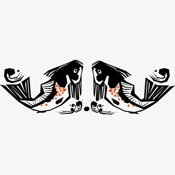两只小鱼免抠