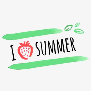 可爱清新夏季英文图标免抠